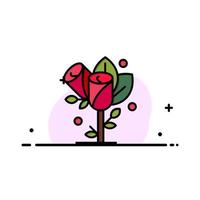 bloem liefde hart bruiloft bedrijf logo sjabloon vlak kleur vector