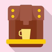 reclame koffie machine icoon, vlak stijl vector