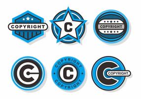Copyright Stamps Vector Set