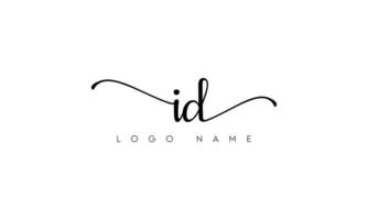 handschrift brief ID kaart logo pro vector het dossier pro vector pro vector