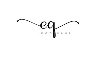 handschrift brief eq logo pro vector het dossier pro vector pro vector