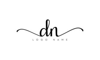 handschrift brief dn logo pro vector het dossier pro vector pro vector