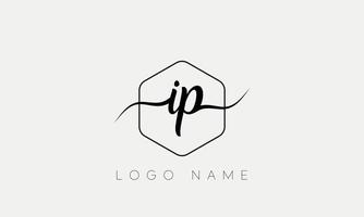 handschrift brief ik p logo pro vector het dossier pro vector pro vector