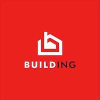bouwkundig logo gemakkelijk dik lijn huis vector