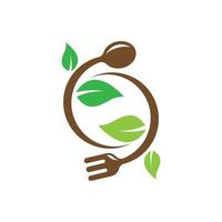 logo-afbeeldingen voor vegetarisch eten vector