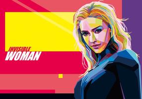 Invisible Woman vector WPAP