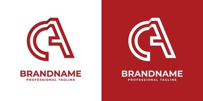 modern brief ca logo, geschikt voor ieder bedrijf of identiteit met ca ac initialen. vector