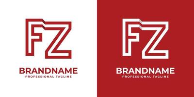 modern brief fz logo, geschikt voor ieder bedrijf of identiteit met fz zf initialen. vector