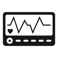 geduldig elektrocardiogram icoon, gemakkelijk stijl vector