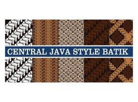 compleet reeks Javaans Indonesisch batik kleding schilderij met patroon en wit achtergrond, vector illustratie geschikt voor diagrammen, infografieken, en andere grafisch middelen
