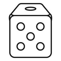 Dobbelsteen kubus icoon, schets stijl vector