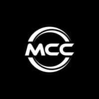 mcc brief logo ontwerp in illustratie. vector logo, schoonschrift ontwerpen voor logo, poster, uitnodiging, enz.