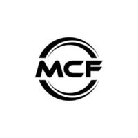 mcf brief logo ontwerp in illustratie. vector logo, schoonschrift ontwerpen voor logo, poster, uitnodiging, enz.