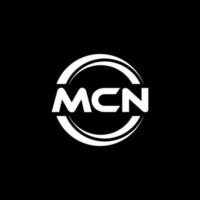 mcn brief logo ontwerp in illustratie. vector logo, schoonschrift ontwerpen voor logo, poster, uitnodiging, enz.