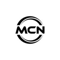 mcn brief logo ontwerp in illustratie. vector logo, schoonschrift ontwerpen voor logo, poster, uitnodiging, enz.