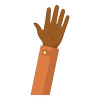 afro Amerikaans hand- jongen icoon, vlak stijl vector