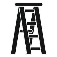 houten ladder icoon, gemakkelijk stijl vector