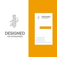 stropdas bedrijf jurk mode interview grijs logo ontwerp en bedrijf kaart sjabloon vector