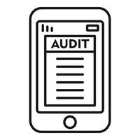 smartphone audit icoon, schets stijl vector