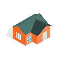 oranje huis icoon, isometrische 3d stijl vector