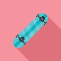 sport skateboard icoon, vlak stijl vector