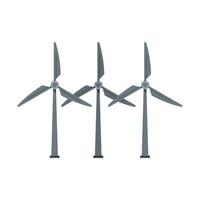 wind turbine energie icoon, vlak stijl vector