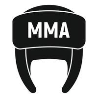 mma helm icoon, gemakkelijk stijl vector