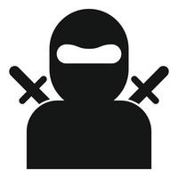 Japans Ninja icoon, gemakkelijk stijl vector