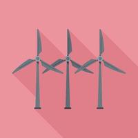 wind turbine energie icoon, vlak stijl vector