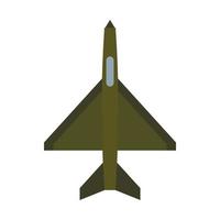 leger vliegtuig icoon, vlak stijl vector