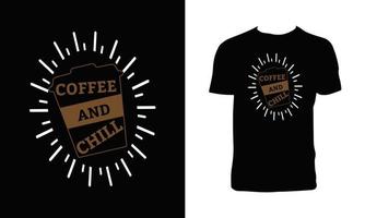 koffie en kilte t overhemd ontwerp vector