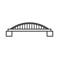 brug icoon, schets stijl vector