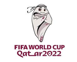 mascotte fifa wereld kop qatar 2022 officieel logo symbool ontwerp vector abstract illustratie