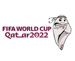 mascotte fifa wereld kop qatar 2022 officieel logo kampioen symbool ontwerp vector abstract illustratie