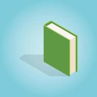 groen boek icoon, isometrische 3d stijl vector