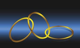 goud ring vector achtergrond, abstract decoratie illustratie