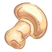 champignon voedsel icoon, tekenfilm stijl vector