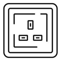 type g macht stopcontact icoon, schets stijl vector