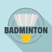 badminton doelwit logo, vlak stijl vector