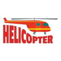 redden helikopter icoon, vlak stijl vector