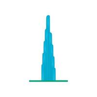 burj khalifa icoon, tekenfilm stijl vector