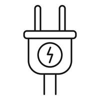elektrisch plug icoon, schets stijl vector