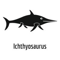 ichthyosaurus icoon, gemakkelijk stijl. vector