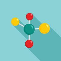 chemie molecuul icoon, vlak stijl vector