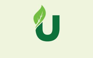 u logo blad voor identiteit. natuur sjabloon vector illustratie voor uw merk.