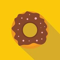 donut icoon, vlak stijl vector