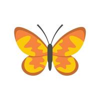 wild vlinder icoon, vlak stijl. vector