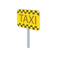 taxi teken icoon in tekenfilm stijl vector