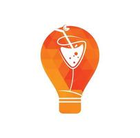 oranje en lamp vorm sap logo ontwerp concept vector illustratie