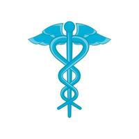 caduceus medisch symbool icoon, tekenfilm stijl vector